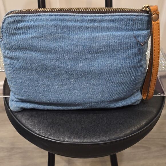 Patricia Nash Rosley Denim Wristlet w/Leather Trim - Picture 7 of 8